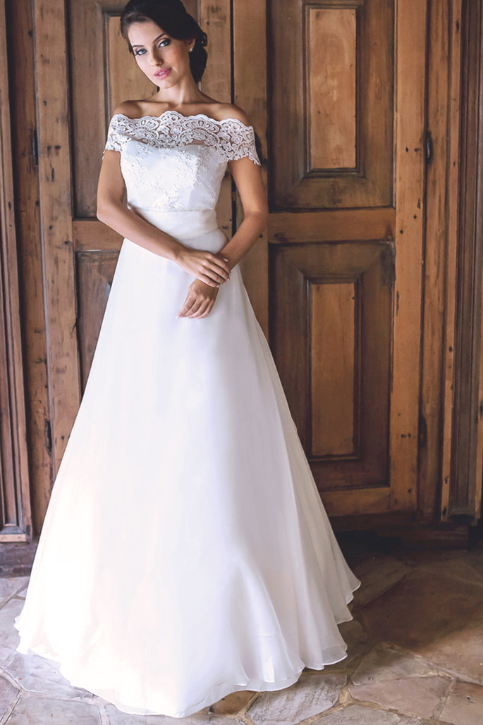 Vestido de noiva sales branco off white