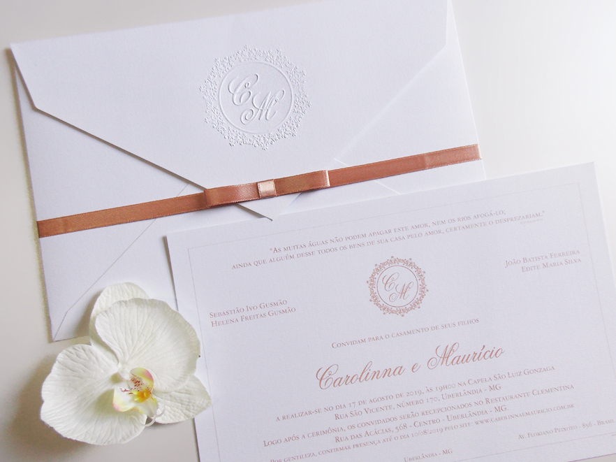 Convite de Casamento Tradicional